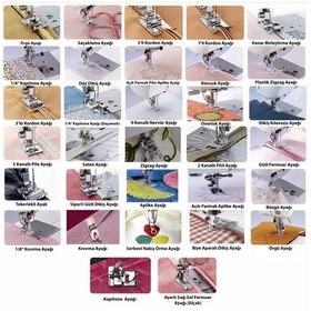 Resim 32 Parça Ev Tipi Dikiş Makine Ayak Seti 5 MM 