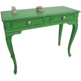 Resim Evim Hizmet Lükens 120 Cm Çekmeceli Yeşil Eskitme Dresuar Makyaj Masası 