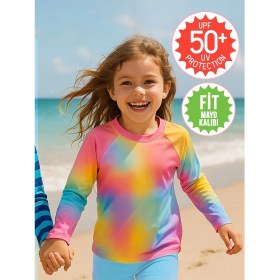 Resim Uv Korumalı Batik Kız Çocuk Mayo T-Shirt 