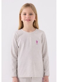 Resim U.s. Polo Assn Kız Çocuk Gri Pijama Takımı Gri 