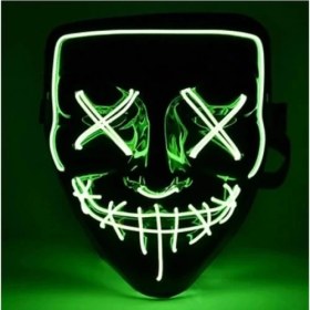 Resim LED Işıklı Yeşil Maske 