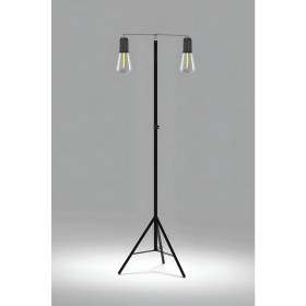 Resim Teknotrust 2 LED Gece Kitap Okuma Işığı Standlı 3 Mod'lu Şarjlı Dekor LED Lamba Rustik Ampul Lambader Fener 