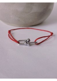 Resim Tiffany Model Deri İpli El Yapımı Silver Kırmızı Renkli Bileklik Kırmızı 