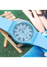Resim Q&Q QCG21206 Soft Mavi Su Geçirmez Çift Takvimli Unisex Kol Saati 