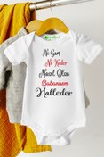 Resim Baby&Baby Ne Gam Ne Keder Babannem Halleder %100 Pamuklu Organik Baskılı Unisex Bebek Body Zıbın 