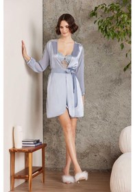 Resim Pierre Cardin 6005 Kadın Mist Gelin Set 6'lı Saten Takım Mist 