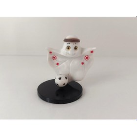 Resim Black Tea Katar Dünya Kupası Maskotu El Sosu 3d Model 7 Cm Figür 