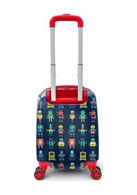 Resim Coral High Kids Lacivert Çivit Robot Desenli Çocuk Valizi 16746 