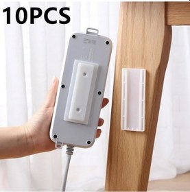 Resim Zyzqstore 10 Adet Kendinden Yapışkanlı Soket Sabitleyici, Masaüstü Asılı, Kolay Montaj 