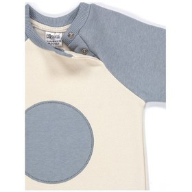 Resim Reglan Kol 3 İplik Patiksiz Bebek Tulum Açık Gri 