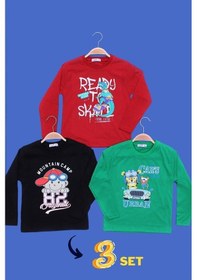 Resim Fyk Kids 3'lü Erkek Çocuk Sweatshirt Çok Renkli 