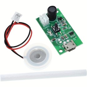Resim AOICRIE DIY Mini Nemlendirici Kiti - PCB Kartı ve Ses Dalga Teknolojisi Dönüştürücü ile - USB- (DC5V) Ses Dalga Teknolojisi Soğutma/Nem Yapıcı, Ofis, Bitkiler için Kompakt Düşük Güç Tasarımı, Kolay Montaj, USB Güç Kaynakları ile Uyumlu 
