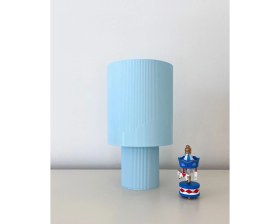 Resim Açık Mavi Objeo 3D Özel Tasarım Dekoratif Çocuk Odası Abajur 
