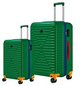 Resim Louisiana Polo 1088 Polikarbon 4x2 Teker Yeşil Büyük ve Kabin Boy 2'li Valiz Seti 