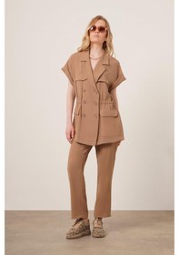 Resim Ftz Women Kadın Crep Pantolonlu Takım Vizon 31173 Vizon 