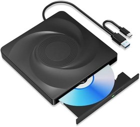 Resim Wbacon Dizüstü Bilgisayar için Taşınabilir DVD Oynatıcı Dizüstü Bilgisayar için CD Burner, Dizüstü Bilgisayar için Harici CD/DVD Sürücüsü CD ROM Dizüstü USB3.0 ve Tip-C için Harici DVD Sürücüsü, 