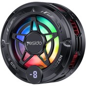 Resim Yesido C226 Dijital Sıcaklık Göstergeli RGB ışıklı Radyatör Tablet Telefon Soğutucu Fan - Siyah Frozen ıce 