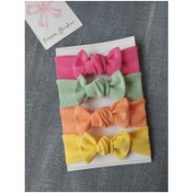 Resim pempem bandana Kız Bebek 4'lü Ribana Bandana 