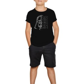 Resim Alfa Tshirt Dark Baskılı Çocuk Siyah Tshirt 