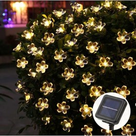 Resim Technojet 20 Ledli Solar Çiçekli Gün Işığı Bayçe Aydınlatma Dekorasyon Güneş Enerjili 