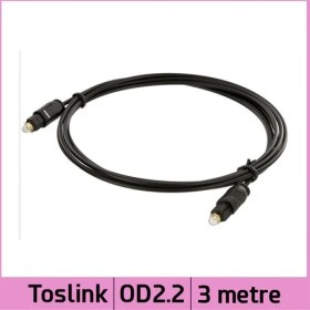 Resim Ti-Mesh Digital Fiber Optical Od2.2 Toslink Ses Kablosu - Siyah - 3M 