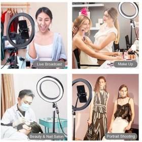 Resim Ring Fill Light 10" Youtuber Video Kuaför Çekimleri için 