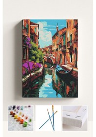 Resim Sayılarla Boyama Seti Numaralı Tuval Fırça Boya Venedik 40x50 Cm 