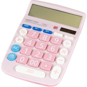 Resim F3046 12 Haneli Hesap Makinesi Pembe 