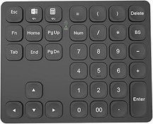 Resim Komdndht Çift Bluetooth Sayısal Klavye Şarj Edilebilir Kablosuz Numpad PC Laptop Slinet Dijital Klavye-Siyah Kolay Kurulum Kullanımı Kolay 