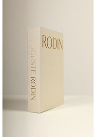 Resim Kumaş Kaplı Rodin Bej Gold Dekoratif Kitap Kutu 