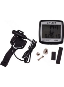 Resim Assize Bisiklet Dijital Kilometre Saati 8 Fonksiyonlu Kablolu 