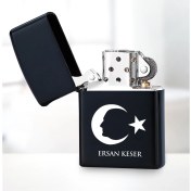 Resim Hediyecim Kişiye Özel Siyah Metal Çakmak 13050 