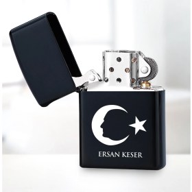 Resim Hediyecim Kişiye Özel Siyah Metal Çakmak 13050 