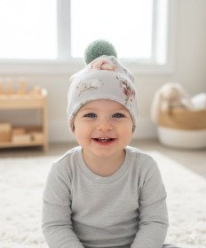 Resim Unisex Froest Kadife Ponpon Kalın Kaşkorse Bere - 4-6 Yaş 