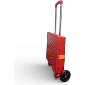 Resim Balatlı Katlanabilir Portatif Alışveriş ve Market Arabası 40 kg 