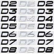 Resim Krom Gümüş-d7-d2 D3 D4 D5 D6 D7 D8 Metal Rozet Çıkartmalar Araba Arka Bagaj Gövde Amblem Dekorasyon Volvo V40 V60 S 