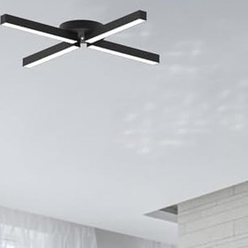 Resim Hegza Lighting MOLINO Plafonyer LEDli Modern Siyah Led Avize (4000K (Doğal Beyaz)) 