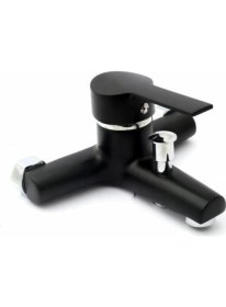 Resim Pazariz Siyah Krom Banyo Bataryası Duş Musluğu 1. Kalite 