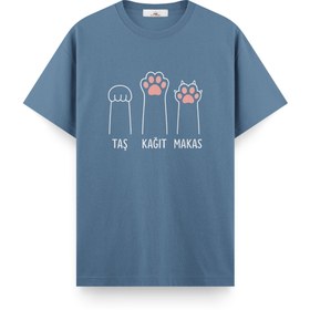Resim Taş Kağıt Makas - Regular Tshirt - Somon / 5 XL / Regular 