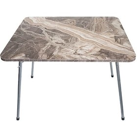 Resim Bofigo 60 x 80 CM Mermer Desenli Katlanır Balkon Bahçe Kamp Piknik Masası Çok Renkli 