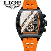 Resim Fochsia Lıge Kadın Erkek Spor Kolluk Saati Siyah Turuncu Işıklı Kadran Ve Takvimli Diğer 