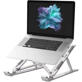 Resim Taşınabilir Laptop Standı, Metal, Kaymaz, Ergonomik Tasarım 