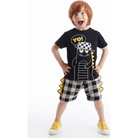 Resim Denokids Yo Dino Erkek Çocuk Şort Takım Çok Renkli 