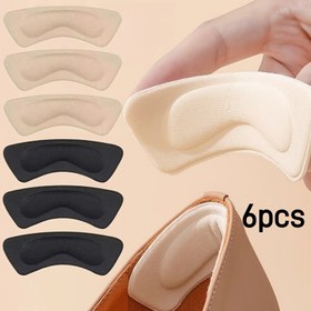Resim 6 adet Kendinden Yapışkanlı Yumuşak Sünger Topuk Ekleme - Anti-Blistir Yastık Pedleri, Tüm Ayakkabılar için Ayarlanabilir Sıkı Uyum, 3 Renk (Siyah / Bej / Kahverengi), Botlar, Spor Ayakkabılar ve Elbise Ayakkabıları için Ergonomik Tasarım, Ayakkabı Ekleme 
