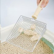 Resim Ahşap Saplı Metal Kum Temizleme Küreği 