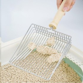 Resim Ahşap Saplı Metal Kum Temizleme Küreği 