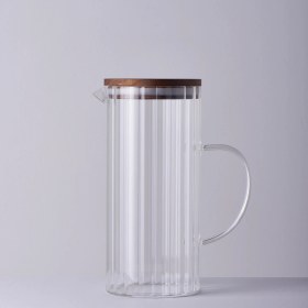 Resim Linens Stripe Roller Cam-Akasya Kapaklı 1300 ml Sürahi 