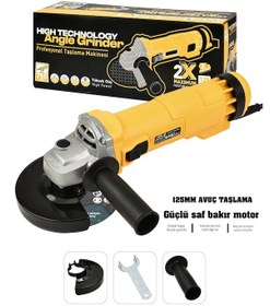 Resim Assur ASR352 750 W 125 MM Avuç Taşlama Spiral Sarı 