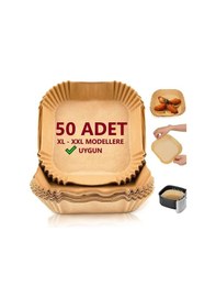 Resim Büyük Boy Fritöz Pişirme Kağıdı 50 Adet Ahşap 