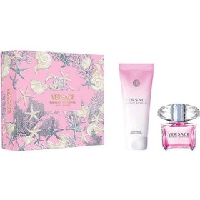 Resim Versace Brigh Crystal Kadın Parfüm EDT 100 ML + Vücut Losyonu 